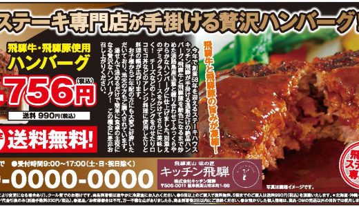 飛騨牛・飛騨豚使用ハンバーグ