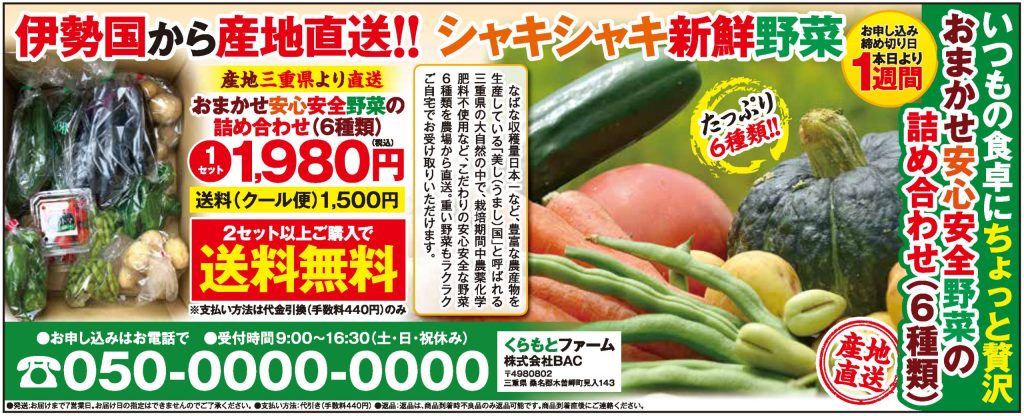 おまかせ安心安全野菜の詰め合わせ