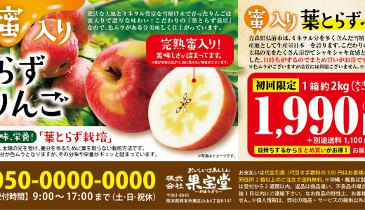 青森県産蜜入り葉とらずふじりんご